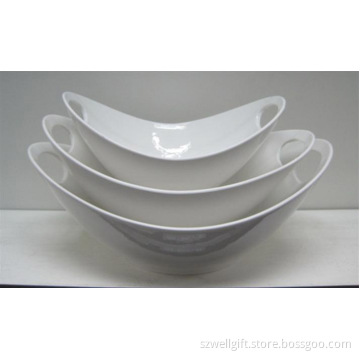 Porcelain Boat Bowl, Mixing Salad Bowl, Serve Bowl
